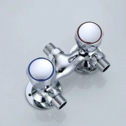 Modern Brass Shower Faucet For Bathroom Cold And Hot Water, Wall Mounted Mixer Tap With Chrome Control Switch -Bathroom Faucet Store 56639068 4