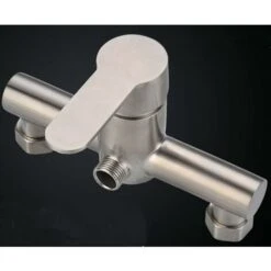 Wall-mounted Stainless Steel Shower Mixer Tap With Single Lever For Cold And Hot Water -Bathroom Faucet Store 56639087 3