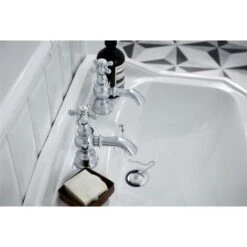 Heritage Hartlebury Basin Taps - Chrome - THRC00 -Bathroom Faucet Store 57382303 2