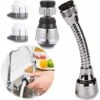 2 Pieces Swivel Water Faucet,360 Degree Movable Kitchen Faucet Head,2 Modes Adjustable Shower Head Filter Sprayer,Kitchen Aerator,Kitchen Faucet,Kitchen Faucet Extension -Bathroom Faucet Store 58056404 1