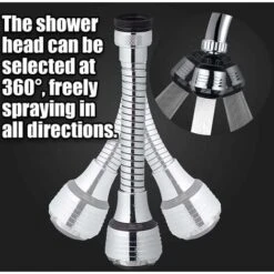 2 Pieces Swivel Water Faucet,360 Degree Movable Kitchen Faucet Head,2 Modes Adjustable Shower Head Filter Sprayer,Kitchen Aerator,Kitchen Faucet,Kitchen Faucet Extension -Bathroom Faucet Store 58056404 4