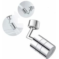 720 Degree Faucet Aerator, Swivel Kitchen Faucet Head 2 Modes Adjustable Shower Head Filter Sprayer For Kitchen Bathroom