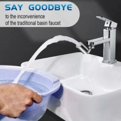 720 Degree Faucet Aerator, Swivel Kitchen Faucet Head 2 Modes Adjustable Shower Head Filter Sprayer For Kitchen Bathroom -Bathroom Faucet Store 58056895 5
