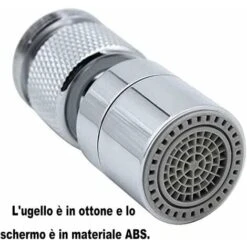 360° Swivel Faucet Aerator Brass 2 Mode Adjustable Kitchen Faucet Filter Bubbler With Nozzle Adapter - For Faucets With M22 External Thread Nozzle Or M24 Internal Thread -Bathroom Faucet Store 58057157 3