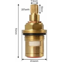 2 Pieces Ceramic Faucet Replacement Cartridge 20 Steps Universal Brass Faucet Replacement With Screw Replacement For Kitchen Home Bathroom Faucet Parts -Bathroom Faucet Store 58408294 5