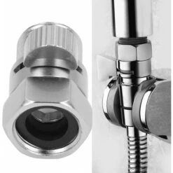 Shower Head Valve, G1/2 Shower Head Sprayer Valve Brass Stop Valve Silver Water Control Valve -Bathroom Faucet Store 58423152 4