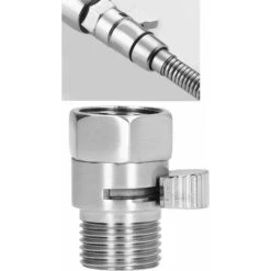 Shower Head Valve, G1/2 Shower Head Sprayer Valve Brass Stop Valve Silver Water Control Valve -Bathroom Faucet Store 58423152 5