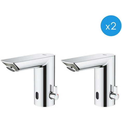 Grohe Bau Cosmopolitan E Set Of 2 Infra-red Electronic Basin Mixers 1/2",adjustable Temperature Limiter, Chrome (36451000-DUO) 3 Grohe Bau Cosmopolitan E Set Of 2 Infra-red Electronic Basin Mixers 1/2",adjustable Temperature Limiter, Chrome (36451000-DUO)
