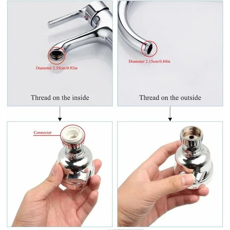 360 Swivel Faucet Tap Aerator- Adjustable 3 Mode Water Saving Faucet ABS Plastic Splash Proof Faucet Nozzle Filter Faucet Tap For Bathroom Kitchen RZ044 4 360 Swivel Faucet Tap Aerator- Adjustable 3 Mode Water Saving Faucet ABS Plastic Splash Proof Faucet Nozzle Filter Faucet Tap For Bathroom Kitchen RZ044 - Image 2
