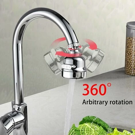 360 Swivel Faucet Tap Aerator- Adjustable 3 Mode Water Saving Faucet ABS Plastic Splash Proof Faucet Nozzle Filter Faucet Tap For Bathroom Kitchen RZ044 6 360 Swivel Faucet Tap Aerator- Adjustable 3 Mode Water Saving Faucet ABS Plastic Splash Proof Faucet Nozzle Filter Faucet Tap For Bathroom Kitchen RZ044 - Image 4