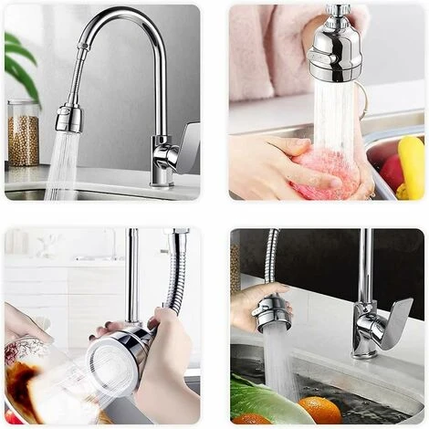 360 Swivel Faucet Tap Aerator- Adjustable 3 Mode Water Saving Faucet ABS Plastic Splash Proof Faucet Nozzle Filter Faucet Tap For Bathroom Kitchen RZ044 7 360 Swivel Faucet Tap Aerator- Adjustable 3 Mode Water Saving Faucet ABS Plastic Splash Proof Faucet Nozzle Filter Faucet Tap For Bathroom Kitchen RZ044 - Image 5