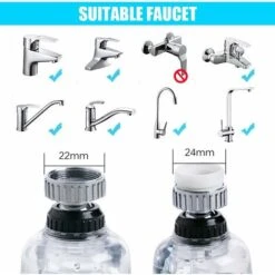 360°Swivel Faucet Tap Aerator, Adjustable 3 Mode Water-Saving Faucet Splash-Proof Filter Tap Booster For Bathroom Kitchen -Bathroom Faucet Store 59152337 4