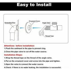 Angle Valve Wall Mounted G1/2 Water Stop Valve For Faucet And Toilet -Bathroom Faucet Store 59411847 4
