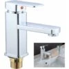 Monobloc Sink Mixer Tap, Bath Basin Mixer Tap, Waterfall Faucet Bathroom Hot And Cold Water Tap, Single Lever Washroom Sink Faucet, Chrome Brass