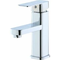 Bathroom Vanity Faucet With Single Handle Sink Mixer Tap For Lavatory Bathroom Vanity Sink Faucet, Polished Chrome