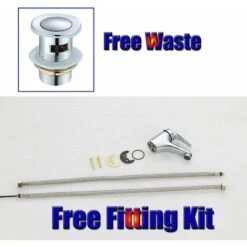 Bathroom Basin Taps Mixer Mono Chrome Brass Single Hole With Pop Up Waste -Bathroom Faucet Store 59499738 5