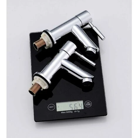 Bathroom Basin Pillar Taps, Pair Basin Sink Mixer Taps, 1/4 Turn Washroom Pair Faucets Twin Lever, 2 Pcs Morden Taps 5 Bathroom Basin Pillar Taps, Pair Basin Sink Mixer Taps, 1/4 Turn Washroom Pair Faucets Twin Lever, 2 Pcs Morden Taps - Image 3