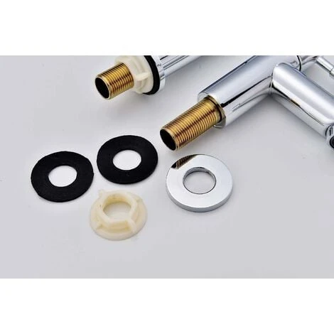 Bathroom Basin Pillar Taps, Pair Basin Sink Mixer Taps, 1/4 Turn Washroom Pair Faucets Twin Lever, 2 Pcs Morden Taps 7 Bathroom Basin Pillar Taps, Pair Basin Sink Mixer Taps, 1/4 Turn Washroom Pair Faucets Twin Lever, 2 Pcs Morden Taps - Image 5