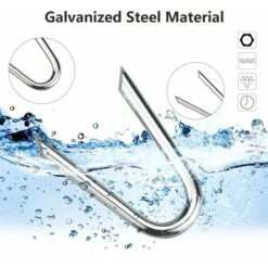 140 Pieces Galvanized Steel Spikes Fence Spikes Wire Mesh Spike 1.2x1.9cm U-shaped Fence Nail Staples For Fence Galvanized Clip Wire Mesh For Netting -Bathroom Faucet Store 59691631 3