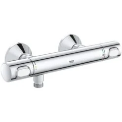 Grohe Precision Flow Thermostatic Shower Mixer, SafeStop, Chrome (34840000)