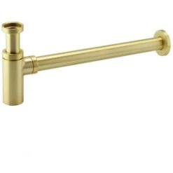 Brushed Brass Basin Sink Bottle Trap Waste Adjustable 1 1/4 Solid Brass