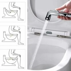 2 Pcs Bidet Spray, Toilet Spray Toilet Sprayer For Toilet Cleaning, Pet Bathing, Personal Hygiene -Bathroom Faucet Store 66208235 5