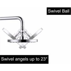 Connect To Shower Arm Shower Connector Swivel Adapter Adjustable Shower Arm Head Angle Ball Joint In G1/2 Chrome Brass -Bathroom Faucet Store 66208239 5
