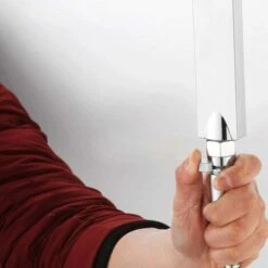 1/2 Brass Shut-Off Valve For Shower Head, Outside Shut-Off Valve, Brass Shut-Off Valve, Angle Valve, Chrome Shut-Off For Shower Head -Bathroom Faucet Store 66434800 5