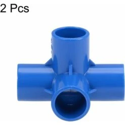 2 Pack 20mm Furniture Grade PVC 4 Way Elbow Fitting Blue 7 2 Pack 20mm Furniture Grade PVC 4 Way Elbow Fitting Blue -Bathroom Faucet Store 66990746 3