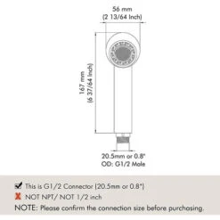Kitchen Faucet Sprayer 2 Jets Shower Head Replacement Sprayer For Kitchen Mixer Tap, Chrome -Bathroom Faucet Store 67263231 5