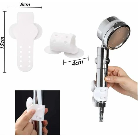 Shower Suction Cup Shower Holder Silicone Adjustable Shower Holder Without Drilling Quick Installation 4 Shower Suction Cup Shower Holder Silicone Adjustable Shower Holder Without Drilling Quick Installation - Image 2