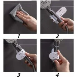 Shower Suction Cup Shower Holder Silicone Adjustable Shower Holder Without Drilling Quick Installation 9 Shower Suction Cup Shower Holder Silicone Adjustable Shower Holder Without Drilling Quick Installation -Bathroom Faucet Store 68107000 3