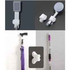 Shower Suction Cup Shower Holder Silicone Adjustable Shower Holder Without Drilling Quick Installation 11 Shower Suction Cup Shower Holder Silicone Adjustable Shower Holder Without Drilling Quick Installation -Bathroom Faucet Store 68107000 5