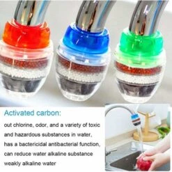 6PCS Mini Faucet Water Filter Activated Carbon Round Tap Water Filter - Mini Home Coconut Activated Carbon Filter - Kitchen Tool -Bathroom Faucet Store 68107107 5
