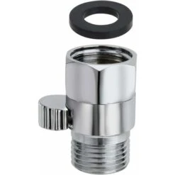 Shower Head Stop Valve Flow Control Stop Valve T Flow Brass Universal Replacement Part -Bathroom Faucet Store 68261280 4