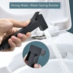 Bidet Sprayer, Black Brass Toilet Sprayer Kit Wall Mounted Hand Held Bidet Sprayer Bidet Toilet Sprayer For Personal Hygiene, Toilet Cleaning -Bathroom Faucet Store 69018753 2