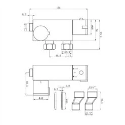 ENKI T31 Thermostatic Shower Mixer Valve Douche Shataf Muslim Bidet Tap 7 ENKI T31 Thermostatic Shower Mixer Valve Douche Shataf Muslim Bidet Tap -Bathroom Faucet Store 69286729 3