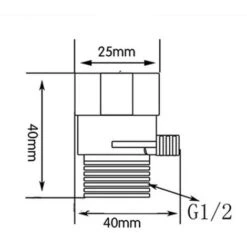 Copper Shut-off Valve - For Shower Head, To Adjust The Water Temperature Easily And Not Frequently(G1/2) 9 Copper Shut-off Valve - For Shower Head, To Adjust The Water Temperature Easily And Not Frequently(G1/2) -Bathroom Faucet Store 69367331 4