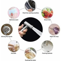 Bidet Toilet Sprayer/stainless Steel Handheld Sprayer With Hook, Easy To Install, For Personal Hygiene And Basin Toilet Sprayer -Bathroom Faucet Store 69640792 4