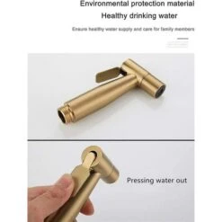 Stainless Steel Toilet Bidet Sprayer, Bidet Sprayer Kit, Faucet Sprayer Toilet Sprayer (Gold) 9 Stainless Steel Toilet Bidet Sprayer, Bidet Sprayer Kit, Faucet Sprayer Toilet Sprayer (Gold) -Bathroom Faucet Store 70367128 3