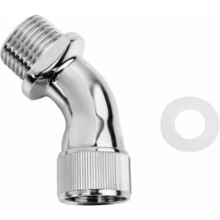 Elbow For Hand Shower, Corner Piece For Hand Showers, Internal And External Thread, Chrome-Plated Brass, 1 Piece -Bathroom Faucet Store 71246156 3