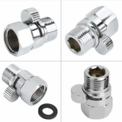 1/2 Copper Water Shut Off Valve Shut Off Valve - Shower Accessory For Shower Head Bidet Sprayer Set -Bathroom Faucet Store 71419106 5