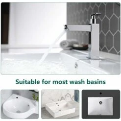 Basin Faucet Cold Water Only Durable Metal Bathroom Faucet Hand Wash Faucet Ceramic Cartridge Aerator Pull Out Convenient To Clean Or Replace Modern Design -Bathroom Faucet Store 71419109 5