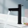 Bathroom Faucet Single Cold Water Matte Black Bathroom Sink Faucet Modern Style Stainless Steel Cold Water Faucet, Applicable Scope (Bathroom, Sink, Basin, Toilet) -Bathroom Faucet Store 71419192 1