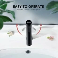 Bathroom Faucet Single Cold Water Matte Black Bathroom Sink Faucet Modern Style Stainless Steel Cold Water Faucet, Applicable Scope (Bathroom, Sink, Basin, Toilet) -Bathroom Faucet Store 71419192 5