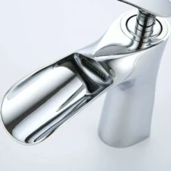 Single Handle Waterfall Bathroom Sink Faucet With 1 Mounting Hole -Bathroom Faucet Store 71419783 5