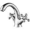 Lucca - Retro Basin Tap, Vintage Bathroom Mixer, Chrome, Silver -Bathroom Faucet Store 71428609 1