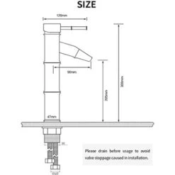 Bathroom Faucet, Retro Bronze Basin Faucet, Hot And Cold Water Single Hole Faucet, Suitable For Inner Diameter 1.25in-1.57in -Bathroom Faucet Store 71428663 4