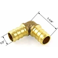 Brass Elbow Fittings, Brass Hose Fitting 90 Degree, 1/2 / 12mm, 10 Pack -Bathroom Faucet Store 71883437 5