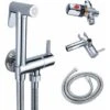 Toilet Shower Kit Thermostatic Mixing Valve Hand Shower With Hand Sprayer For Intimate Hygiene Anti-scald Chrome Brass Toilet Bidet Spray Set Bidet Shower - DKSFJKL 2 Toilet Shower Kit Thermostatic Mixing Valve Hand Shower With Hand Sprayer For Intimate Hygiene Anti-scald Chrome Brass Toilet Bidet Spray Set Bidet Shower - DKSFJKL -Bathroom Faucet Store 72584535 1